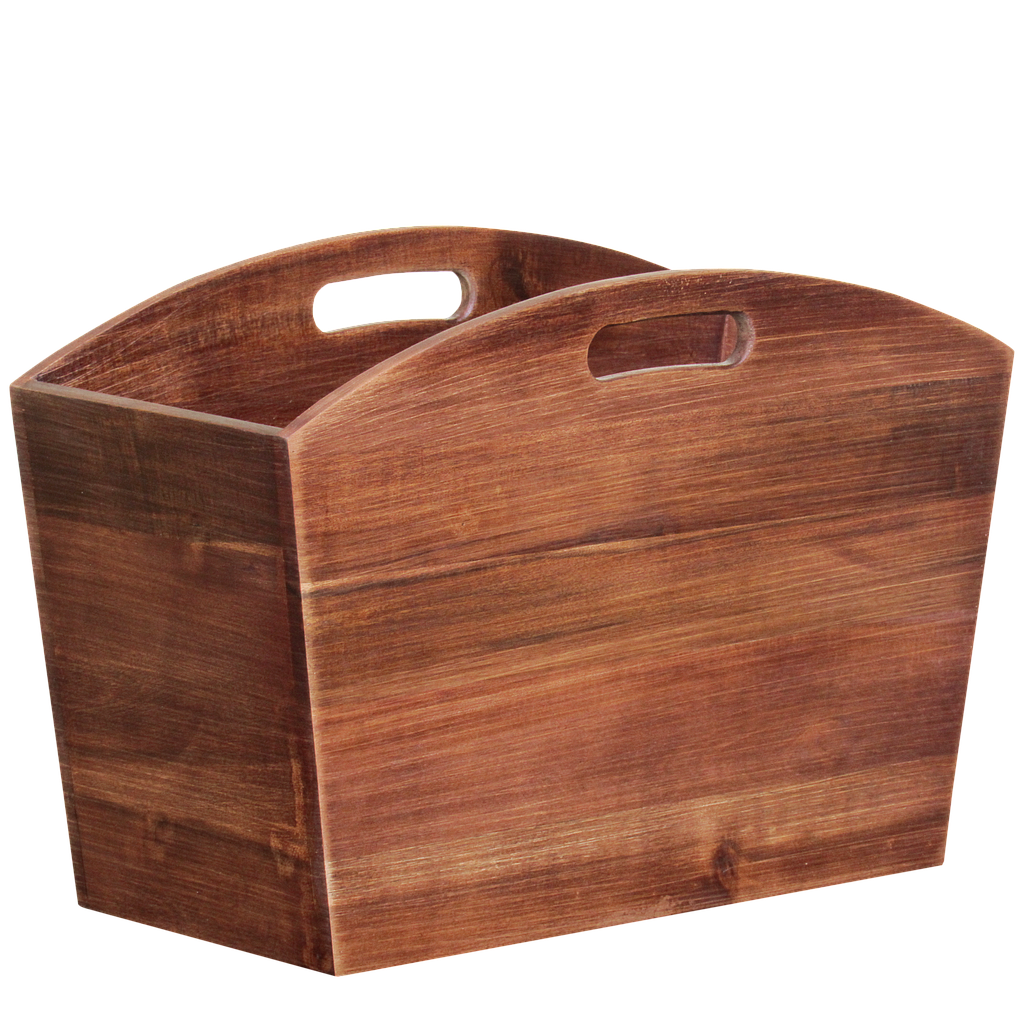 REDA - Wooden magazine rack - Washed antic