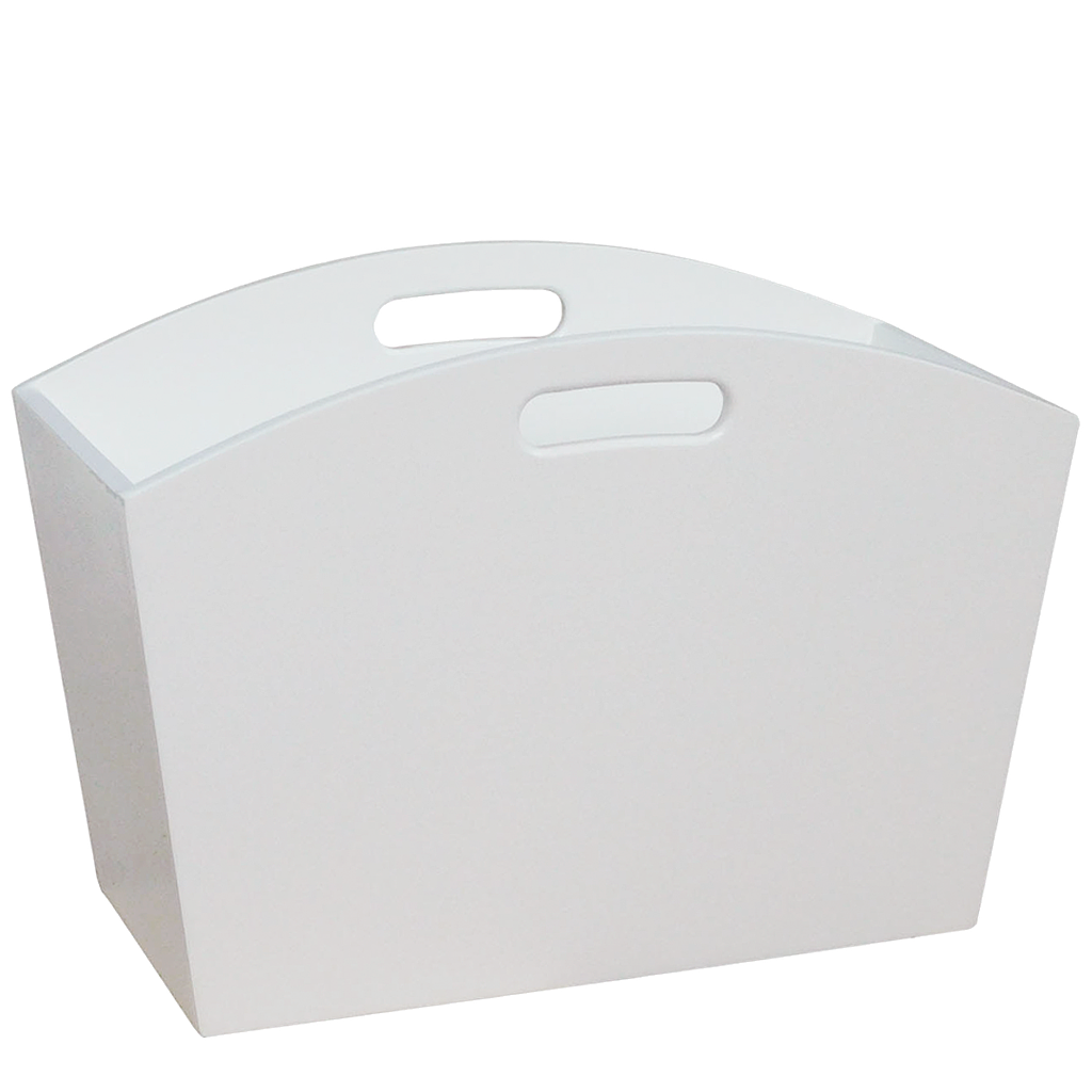 REDA - Wooden magazine rack - Brushed white
