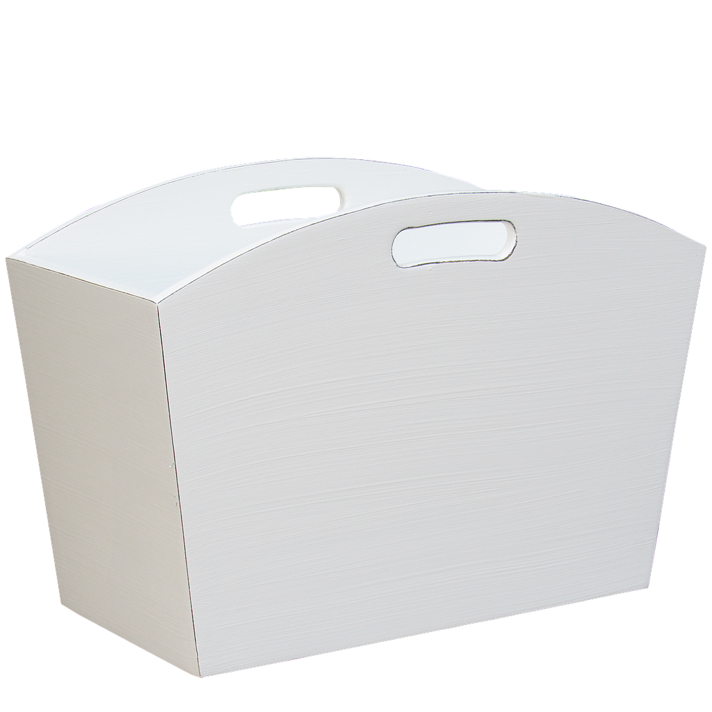 REDA - Wooden magazine rack - Brocante white
