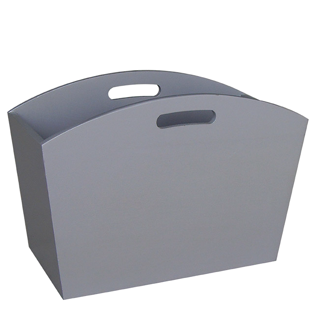 REDA - Wooden magazine rack - Pearl grey