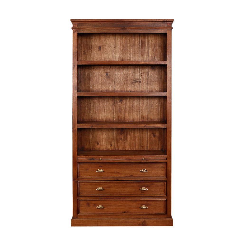 CALANQUE - Bookcase L103 x H210 - Washed antic
