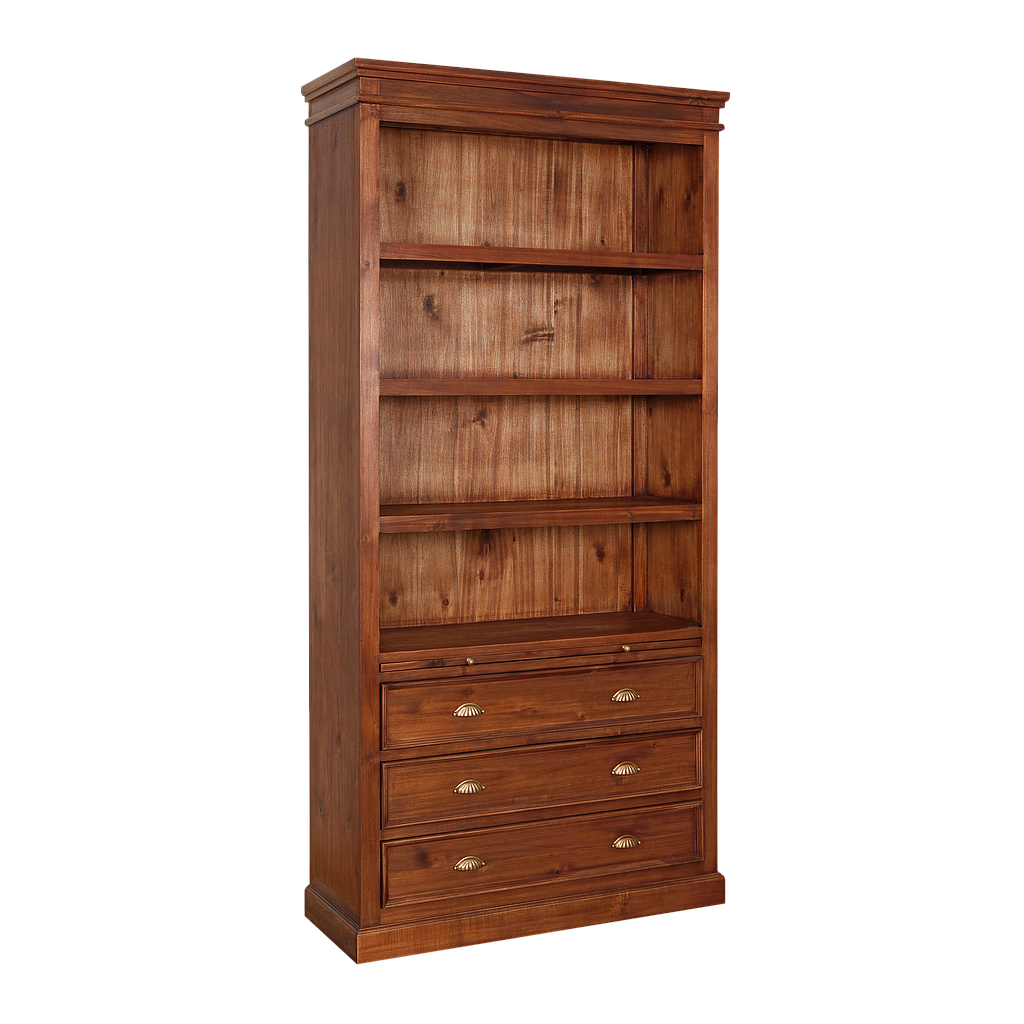CALANQUE - Bookcase L103 x H210 - Washed antic