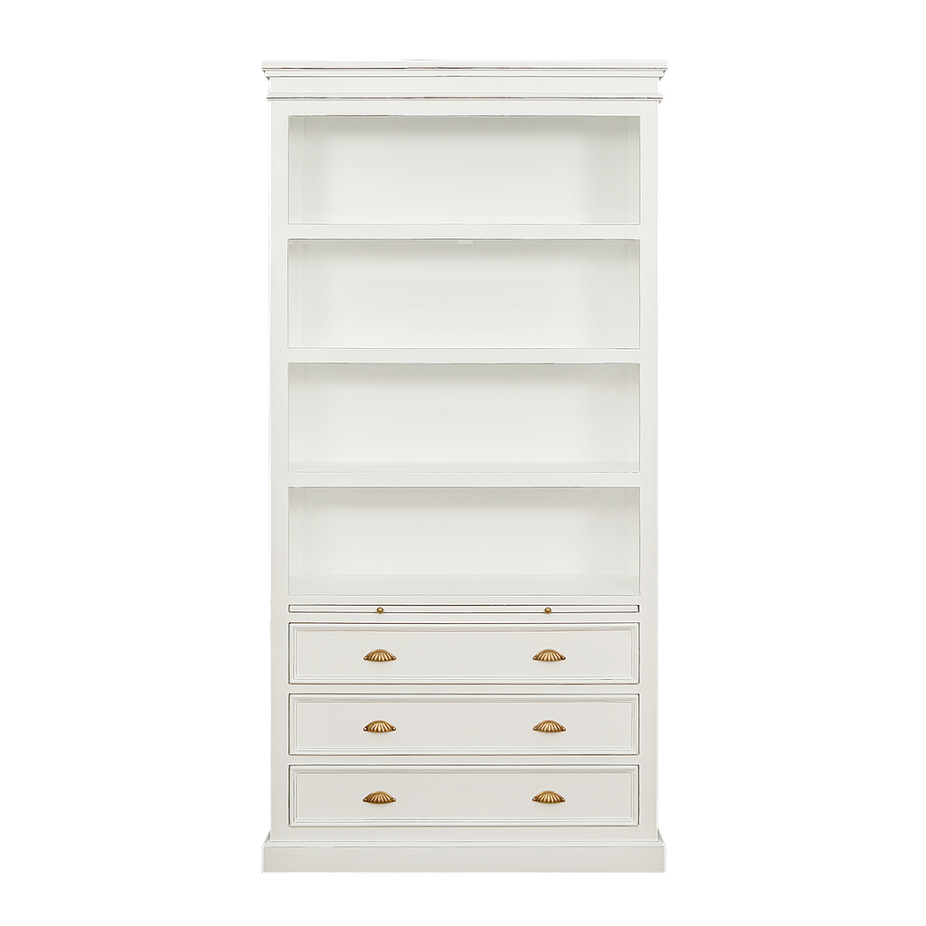 CALANQUE - Bookcase L103 x H210 - Brocante white