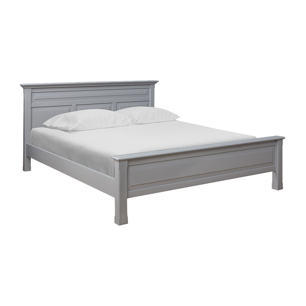 LENS - Queen size bed (Mattress 160x200) - Light grey