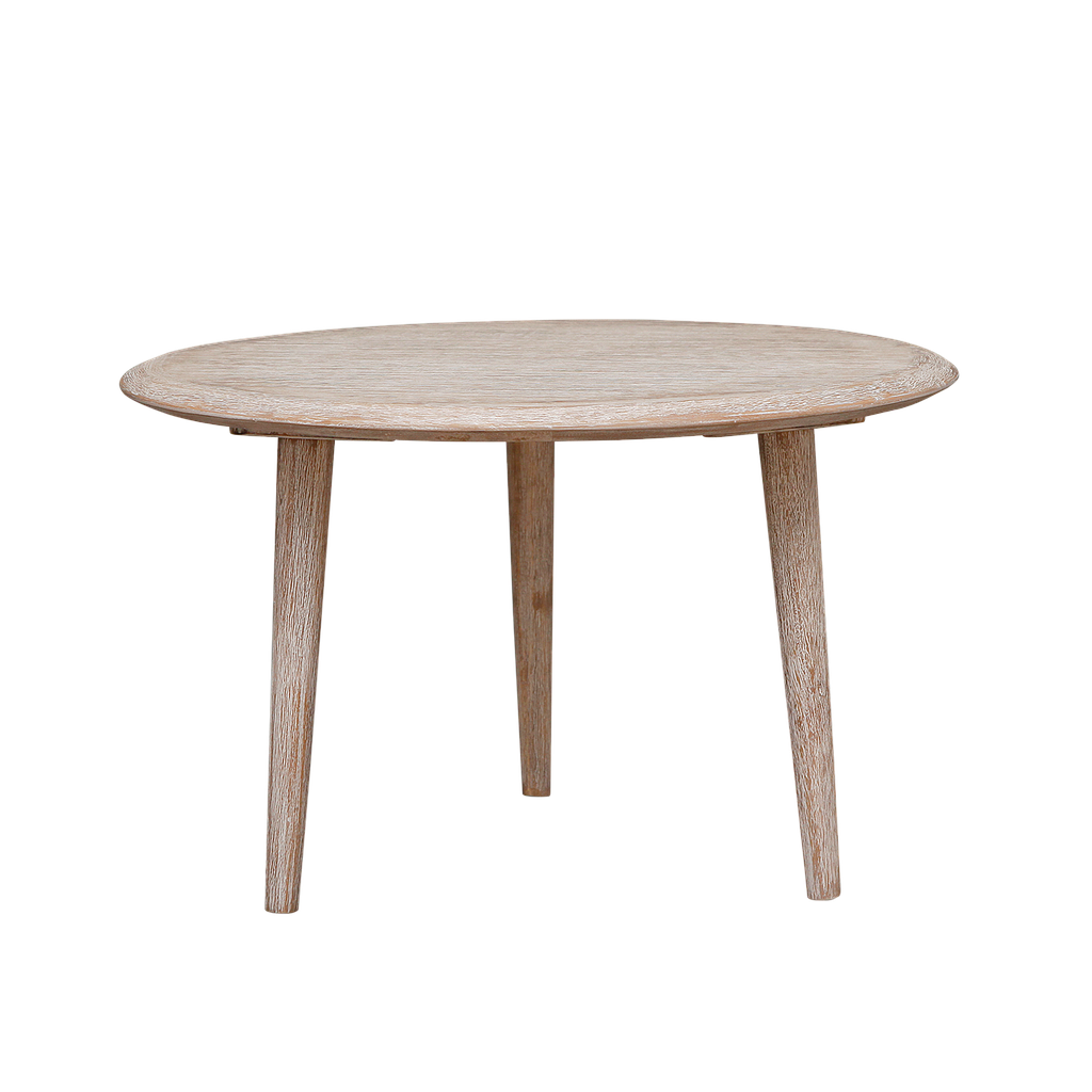 KAMPPI - Coffee table Diam.60 x H37 - Whitened acacia