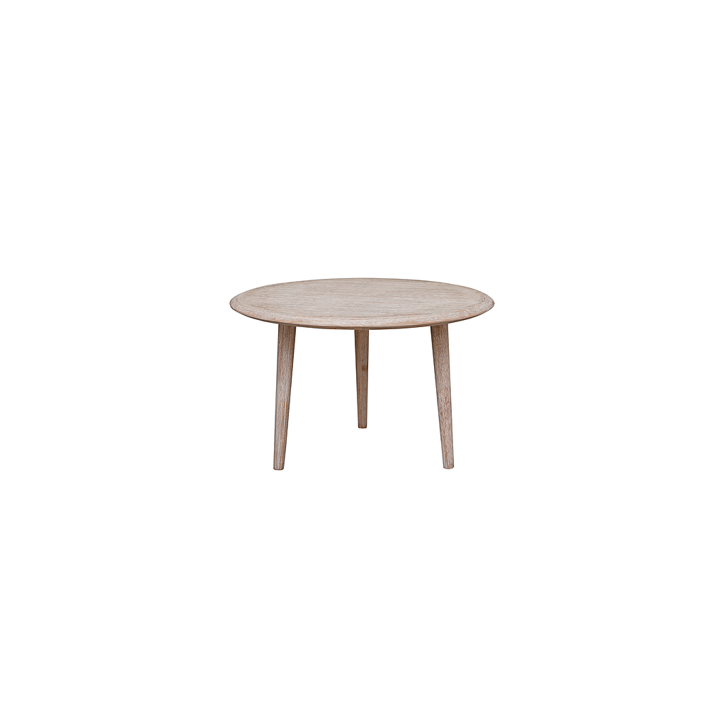 KAMPPI - Coffee table Diam.60 - Whitened acacia