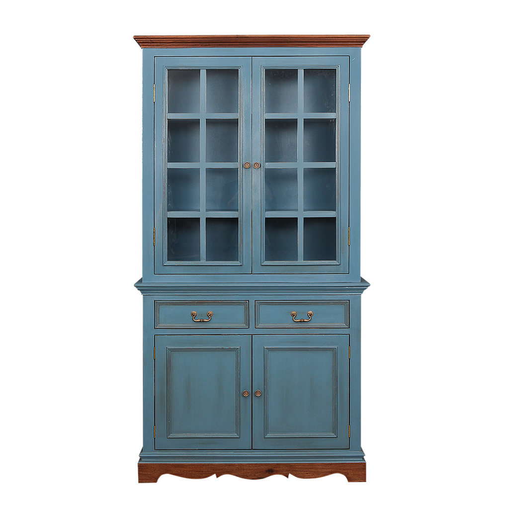 HELENA - Dresser L100 x H190 - Shabby stone blue and Washed antic