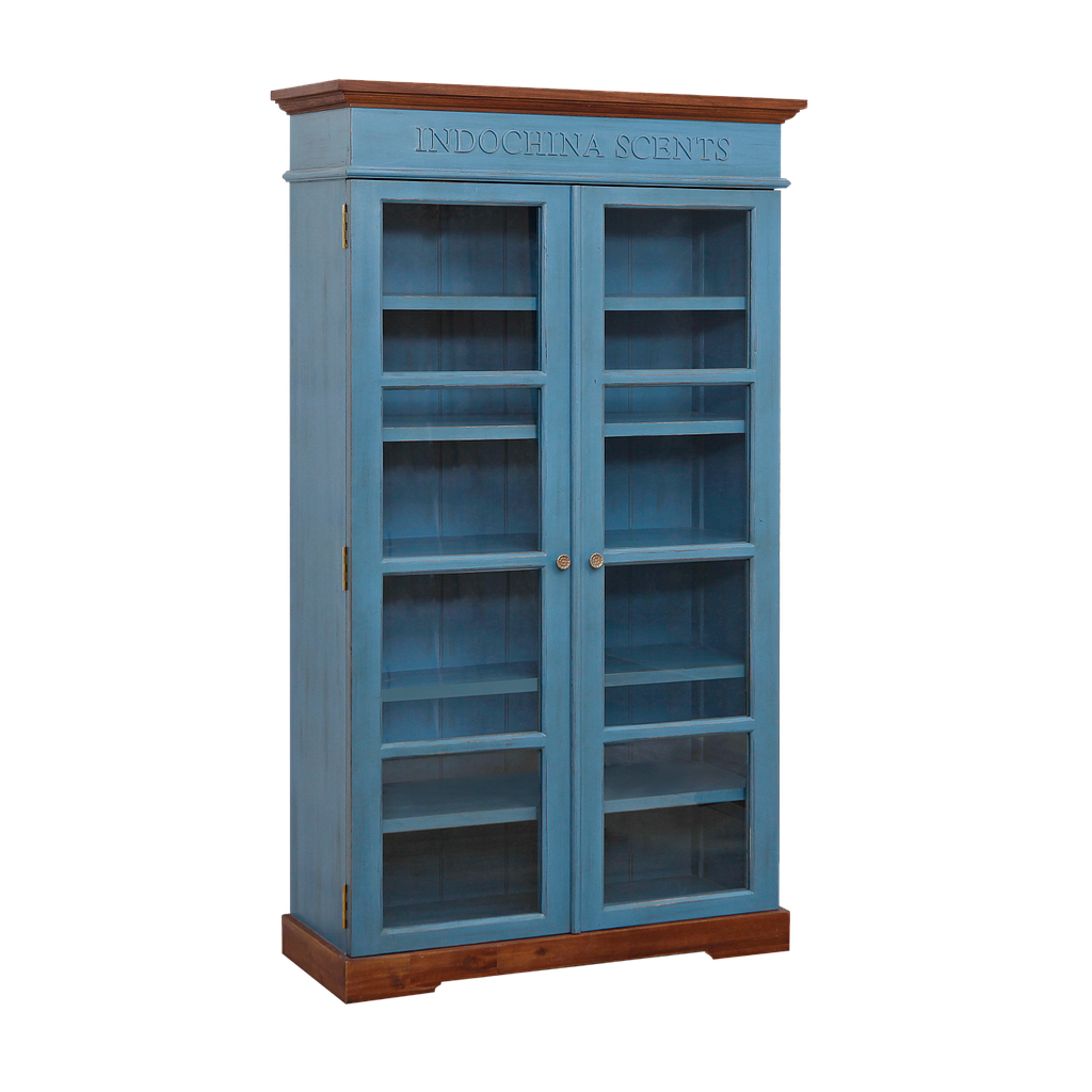SCENTS - Cabinet L90 x H157 - Shabby stone blue and Washed antic