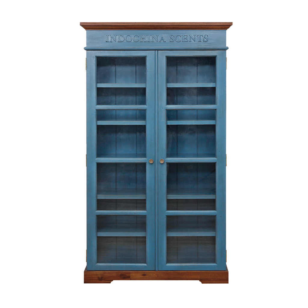 SCENTS - Cabinet L90 x H157 - Shabby stone blue and Washed antic