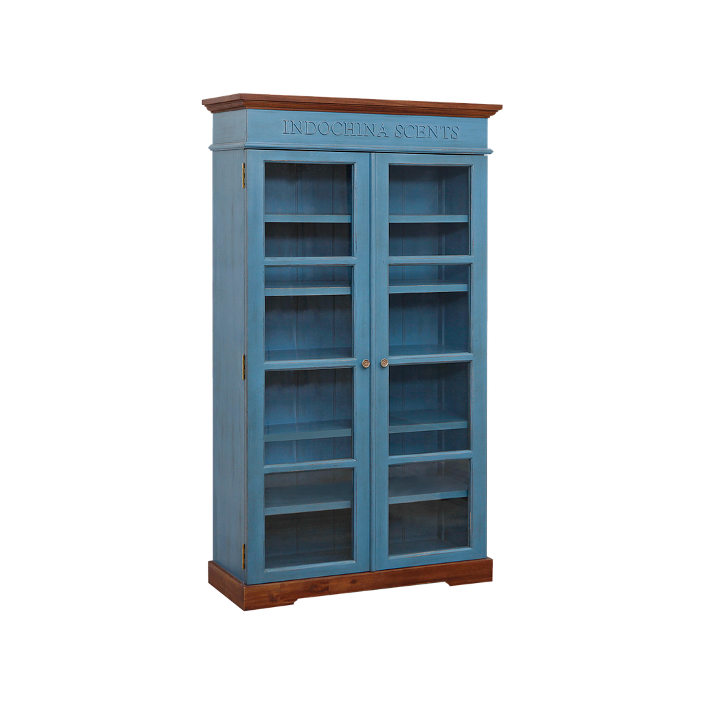 SCENTS - Cabinet L90 x H157 - Shabby stone blue and Washed antic