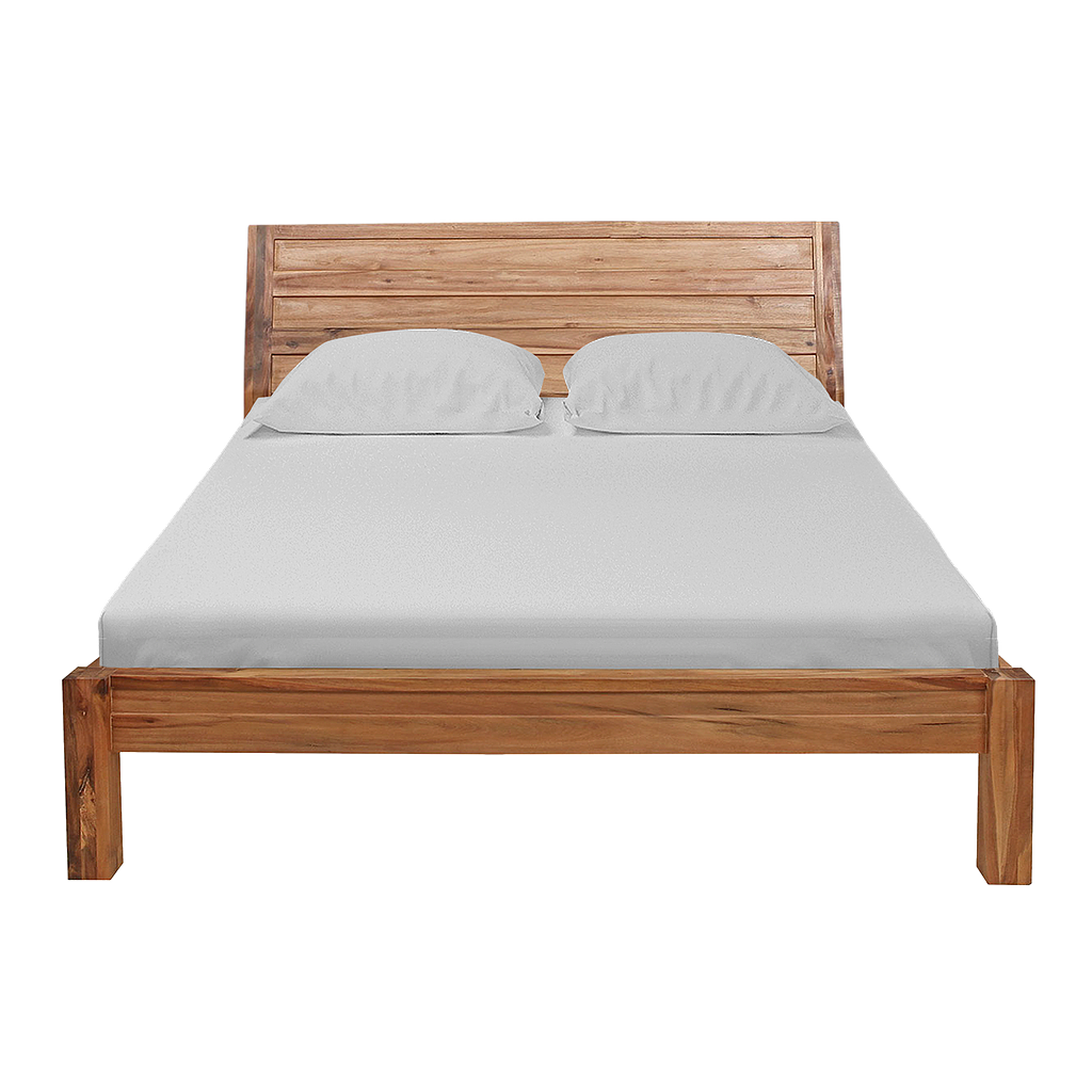 ELLIOT - Queen size bed 160x200 - Natural acacia