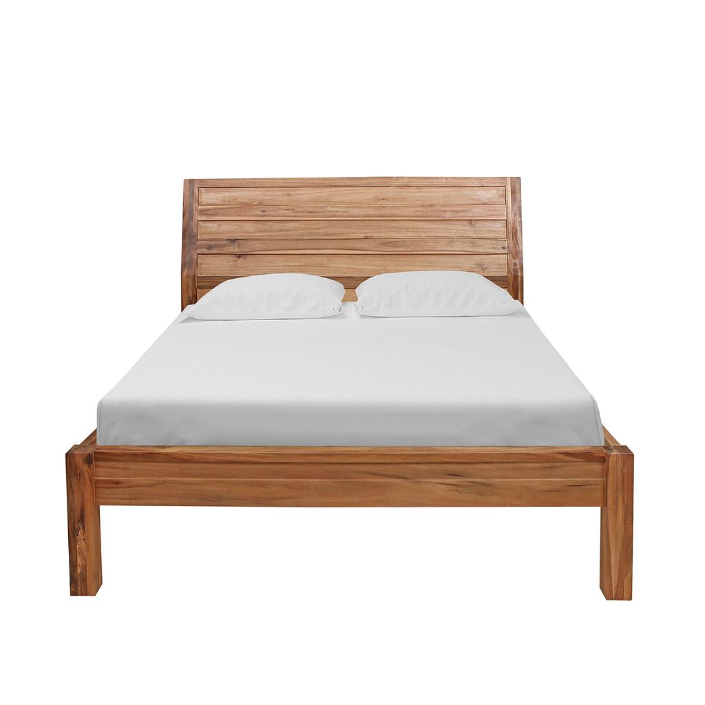 ELLIOT - Double size bed 140x200 - Natural acacia