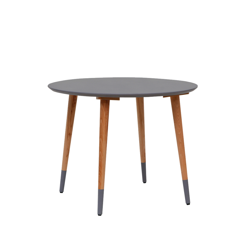 OCEANE - Kids Table Diam.65 x H50 - Pearl grey and Natural beech