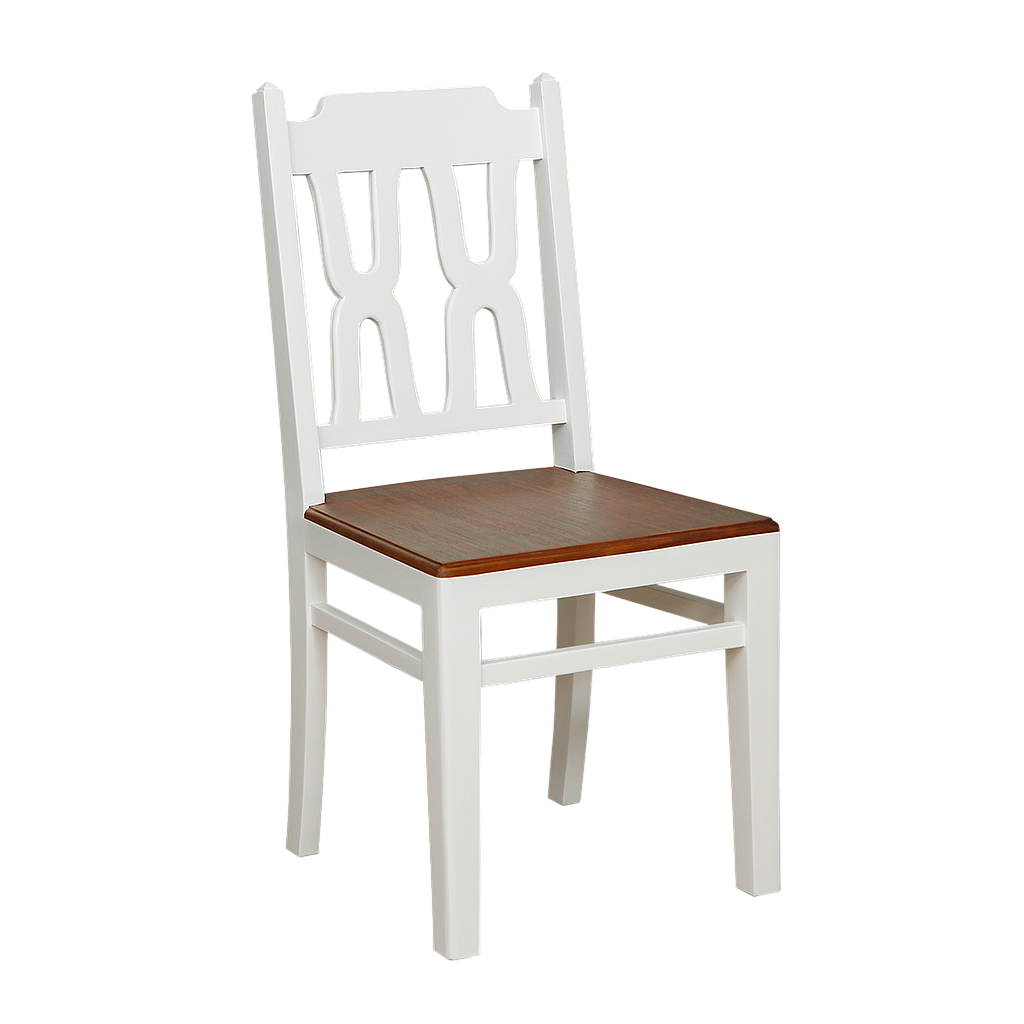 ALAN - Chair - Brushed white and Washed antic