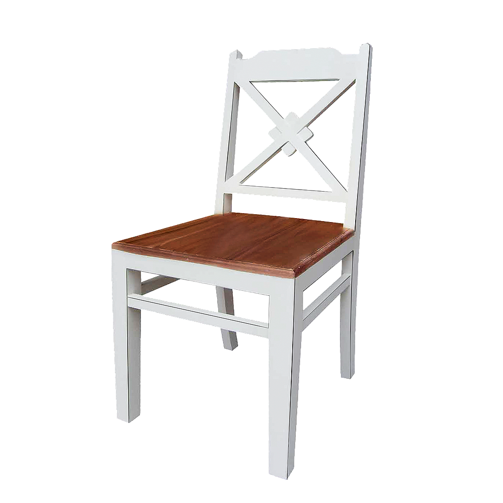 ALAN - Chair - Brocante white and Washed antic
