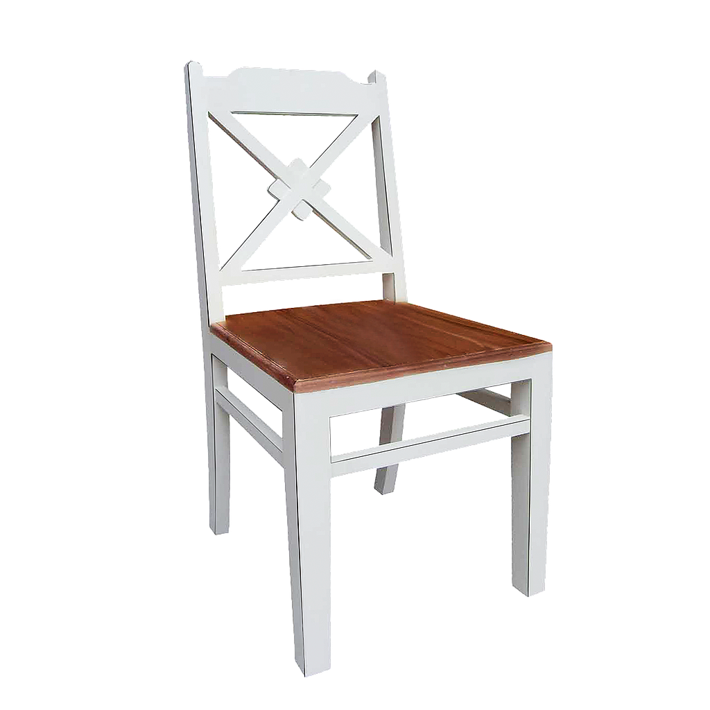 ALAN - Chair - Brocante white and Washed antic