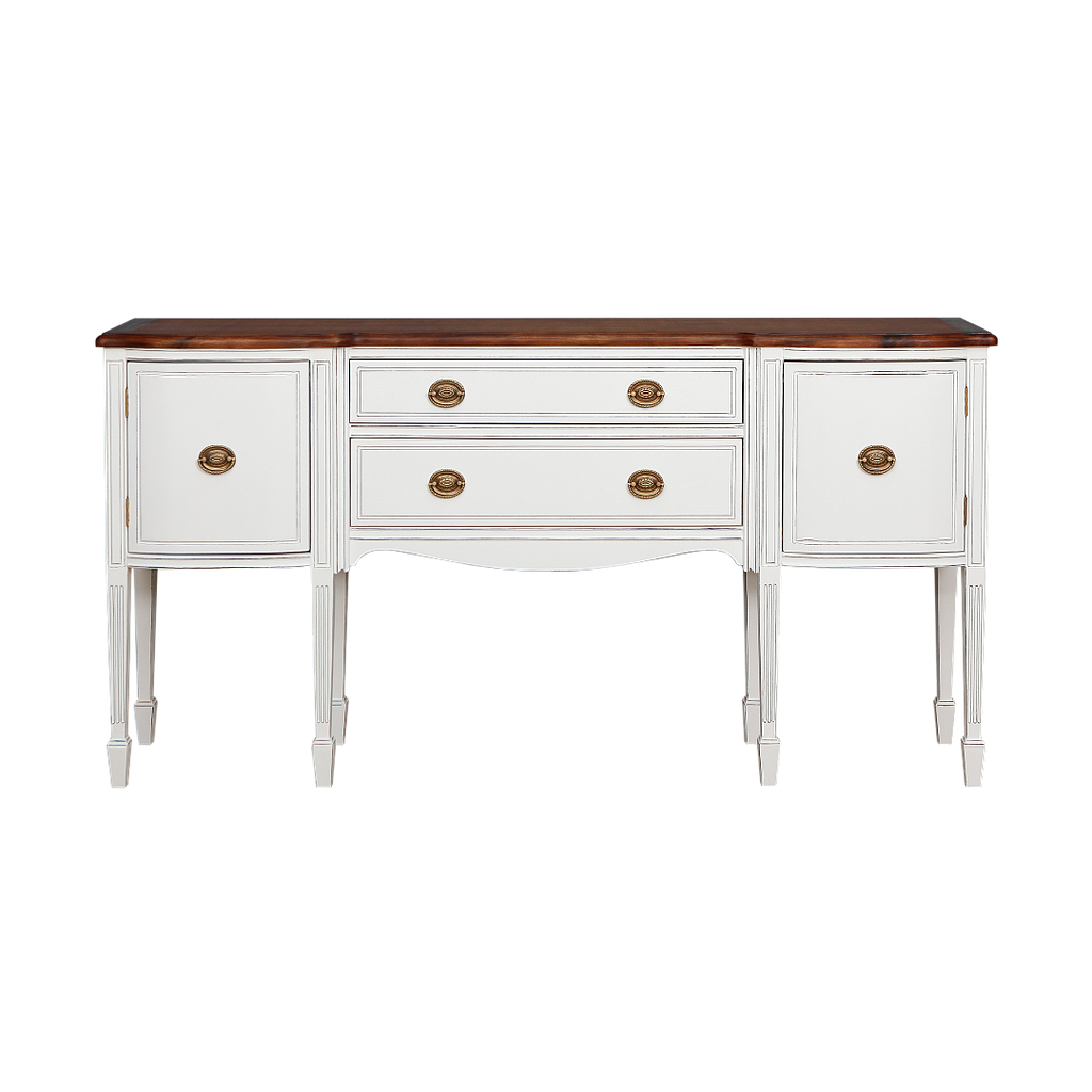 ELODIE - Console table L162 - Brocante white and Washed antic