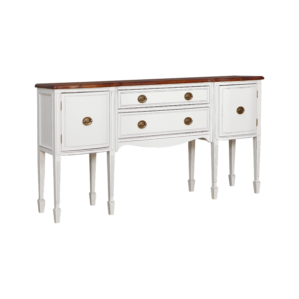 ELODIE - Console table L162 - Brocante white and Washed antic