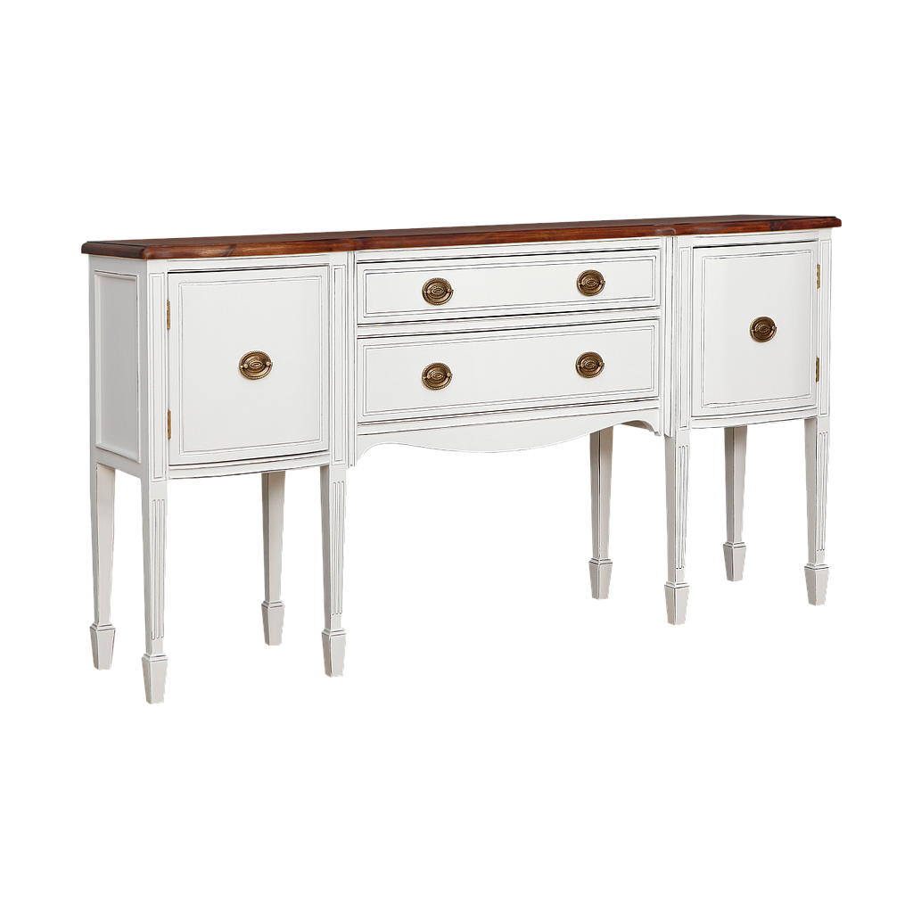 ELODIE - Console table L162 - Brocante white and Washed antic