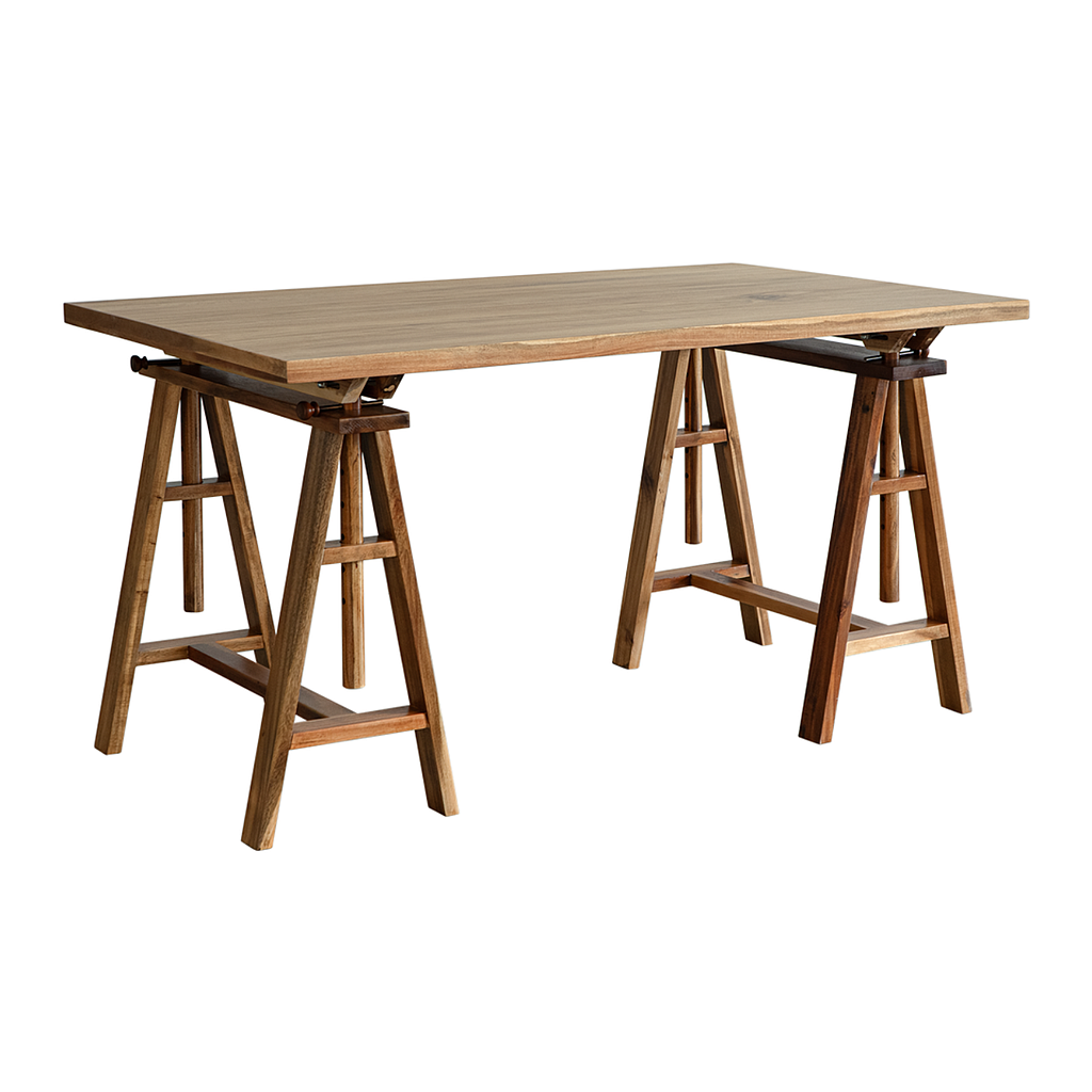 ARCHI - Adjustable Desk L140 x H75/95 - Natural acacia