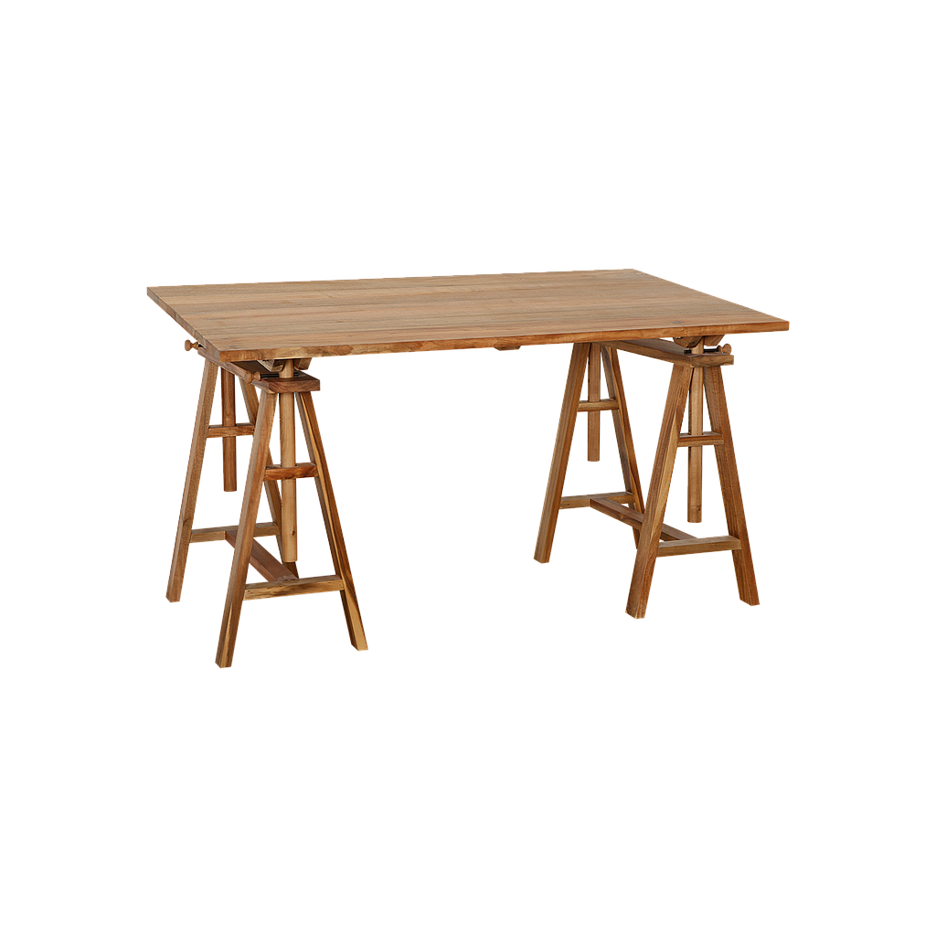 ARCHI - Adjustable Desk L140 x H75/95 - Natural acacia