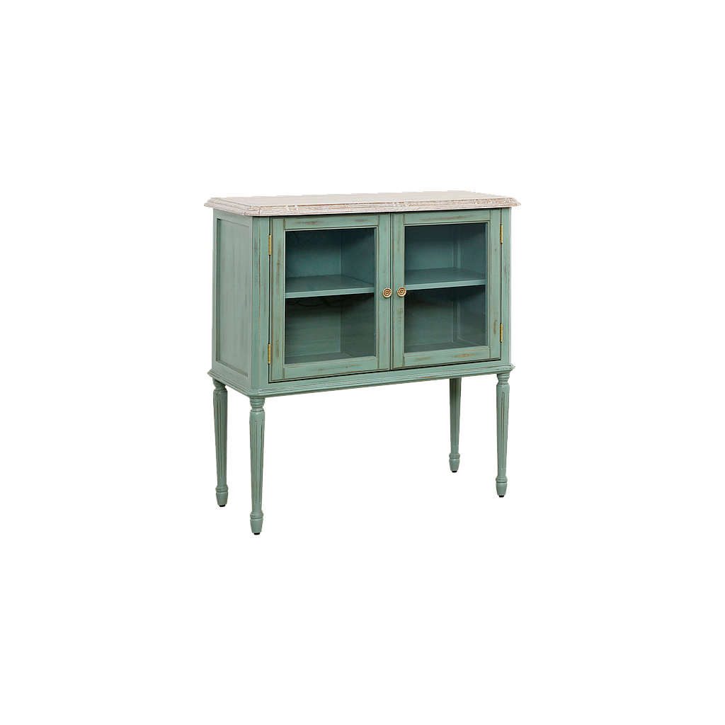 CHOISY - Sideboard L80 x H85 - Shabby mint and Whitened acacia