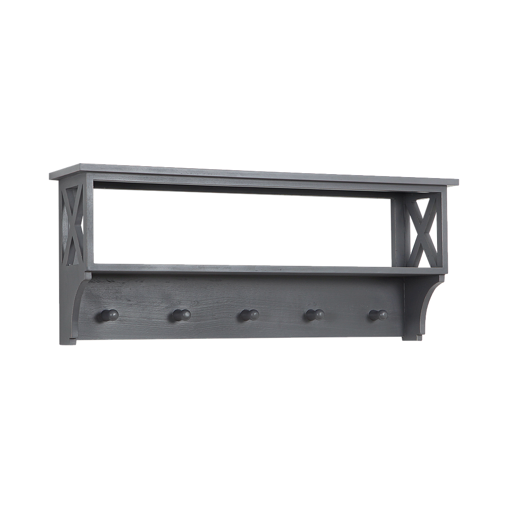 PAULA - Coat rack L90 - Brocante pearl grey