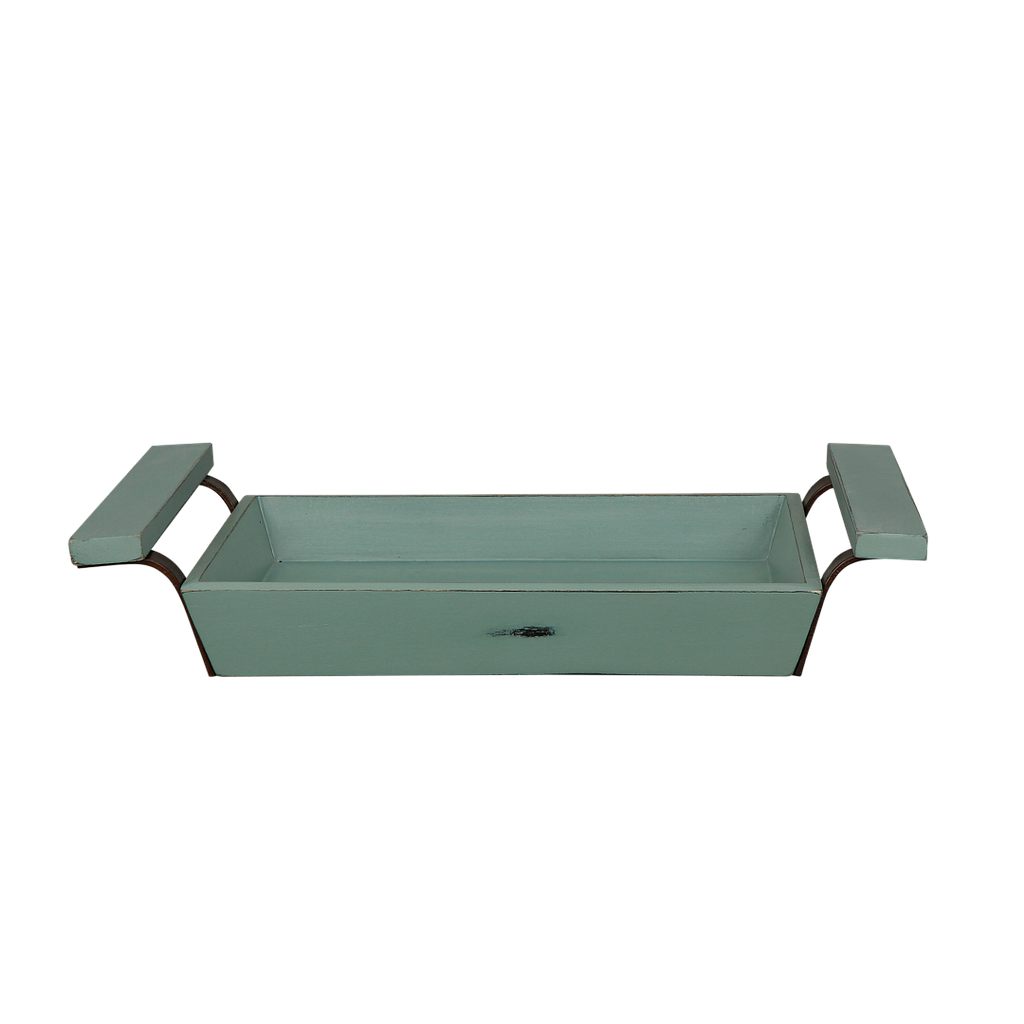 HOUSTON - Rectangular tray 46 x 25 - Patina mint