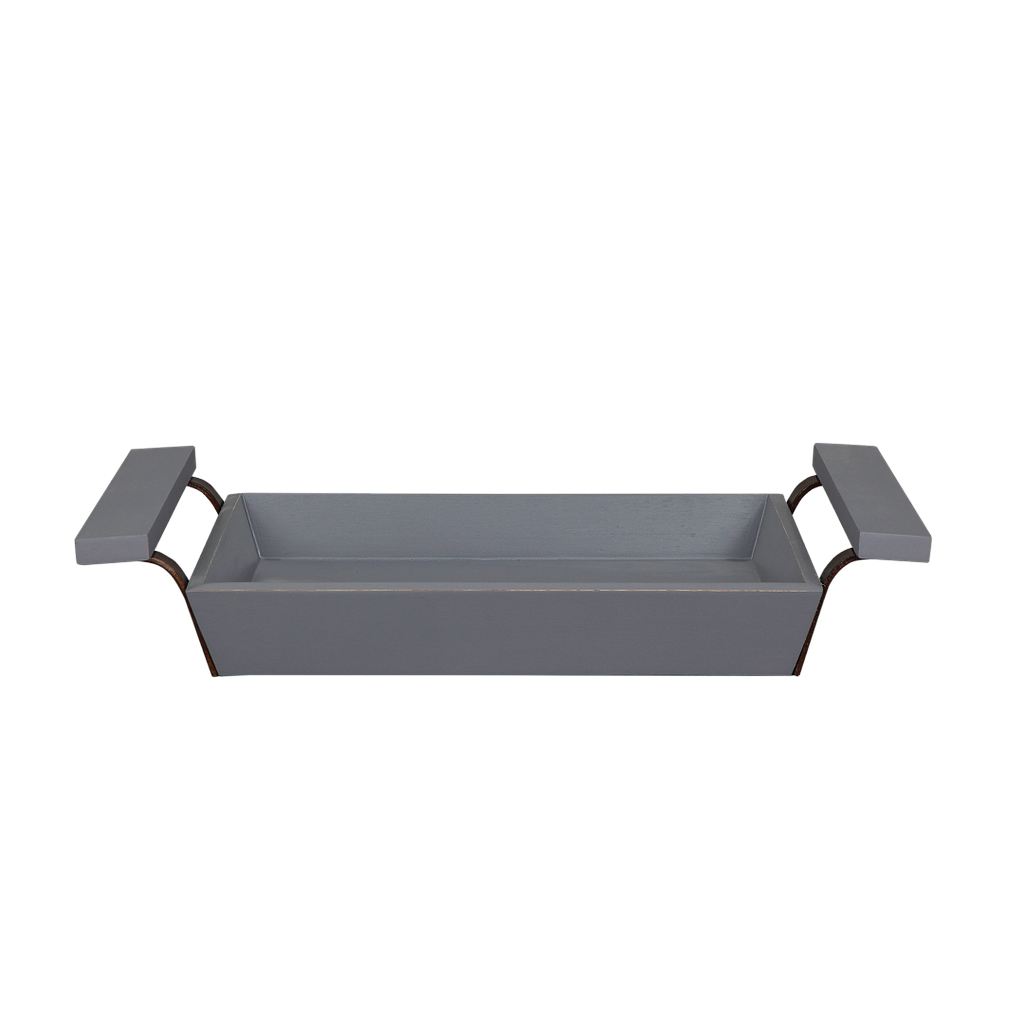 HOUSTON - Rectangular tray 46 x 25 - Brocante pearl grey