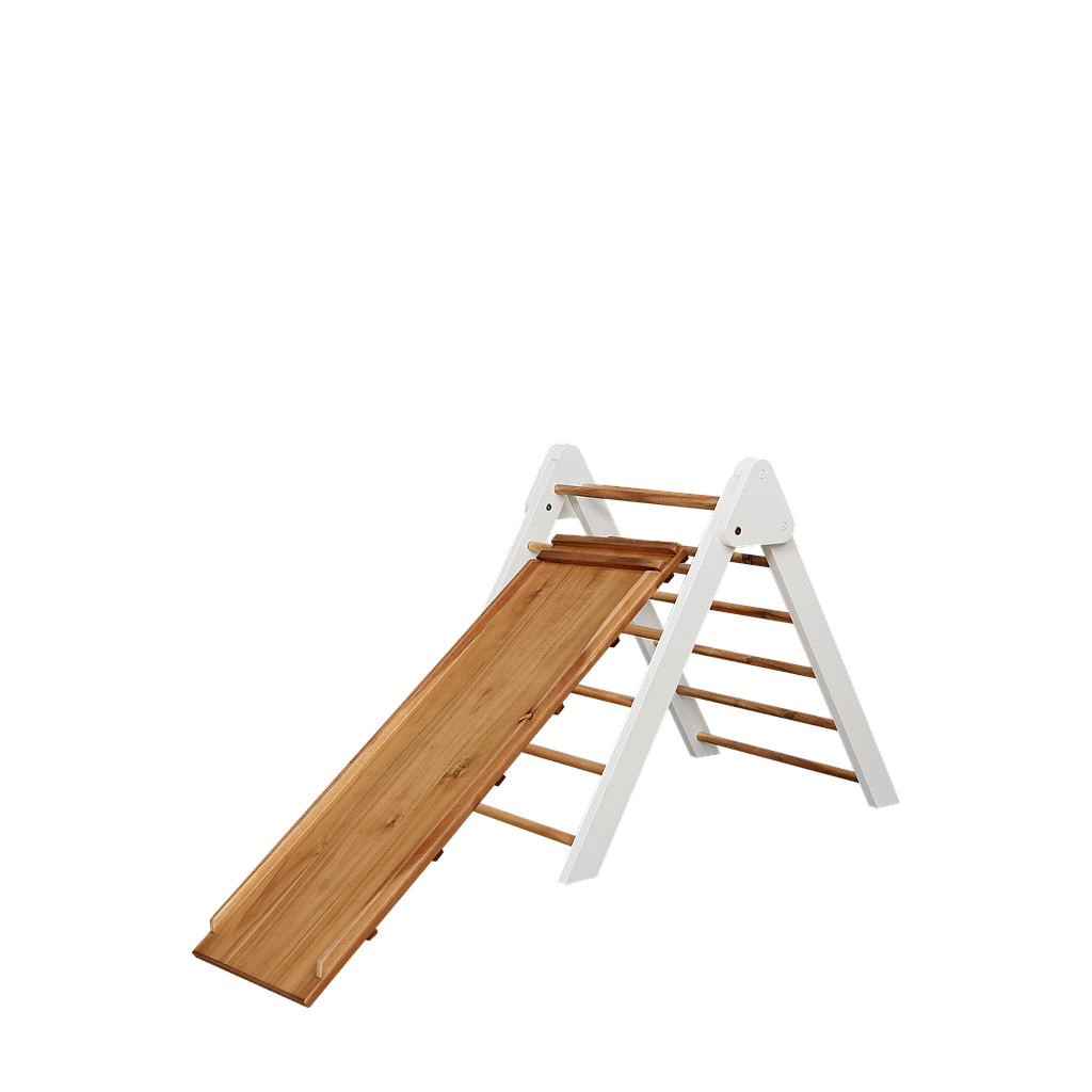 ADDA - Pikler triangle - White and Natural acacia