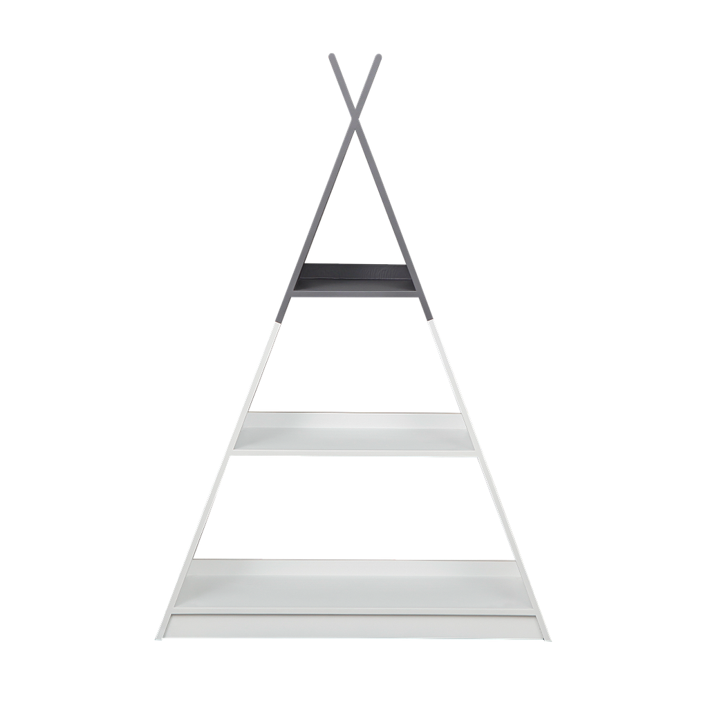 TIPI - Toddler Shelf L75 x H110 - White and Pearl grey