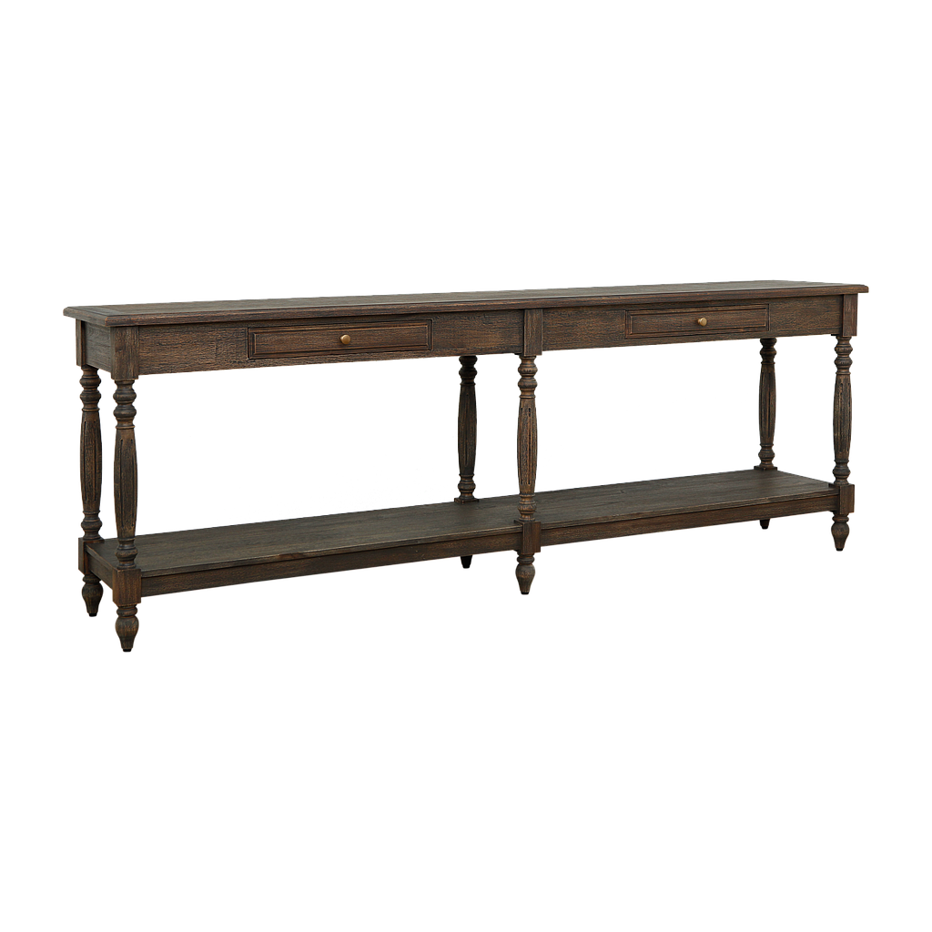 NIMES - Console table L230 - Weathered acacia