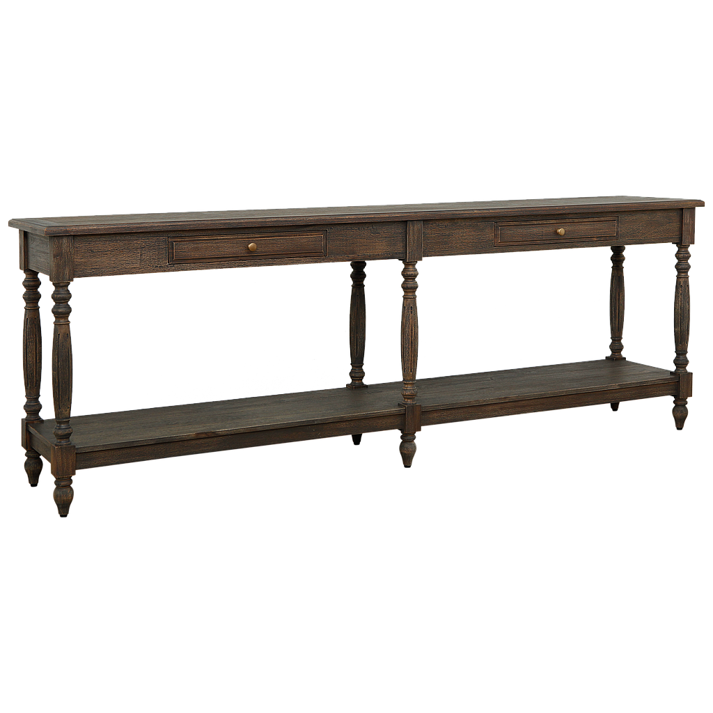 NIMES - Console table L230 - Weathered acacia