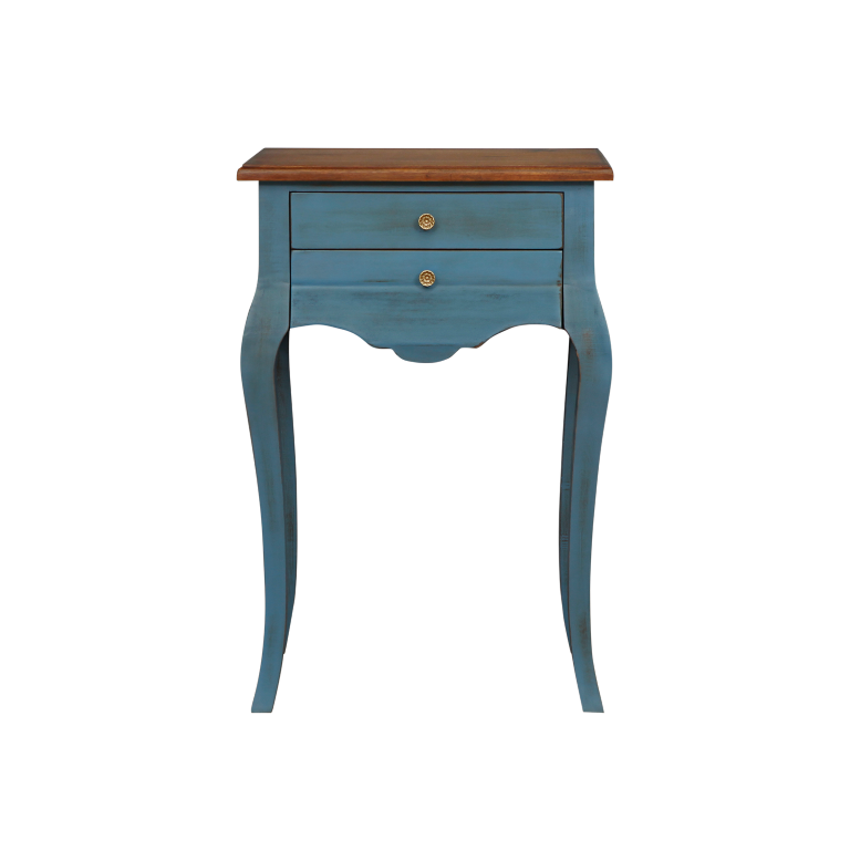 ELODIE - Console table L60 - Shabby stone blue and Washed antic
