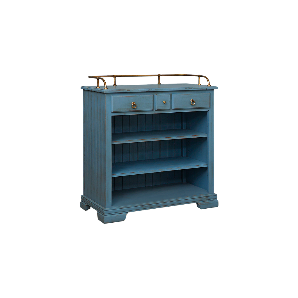 ISOLA - Kitchen unit L84 - Shabby stone blue and Vintage brass