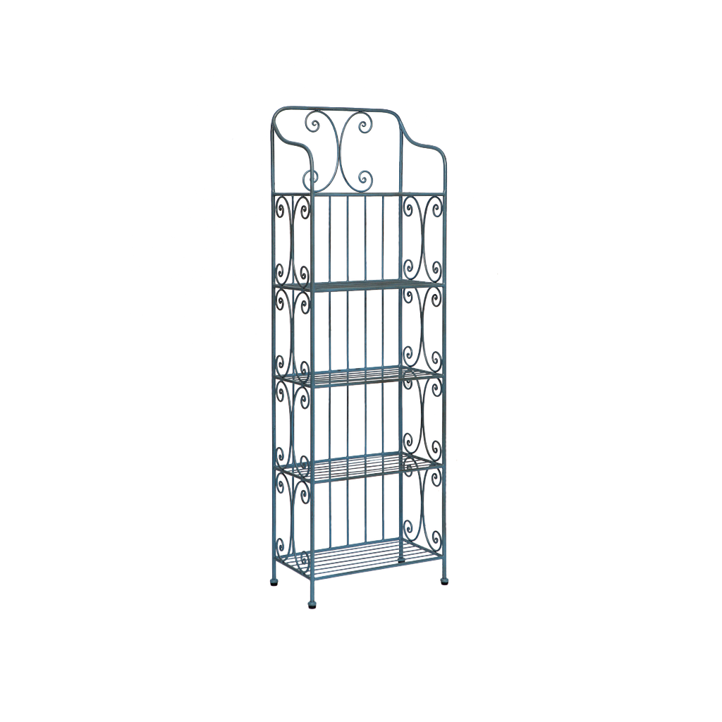 AUBIN - Shoe rack L45 x H140 - Patina stone blue