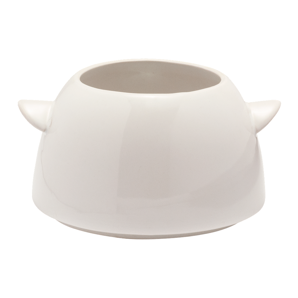 CLOVER - Ceramic pot diam.13 - White