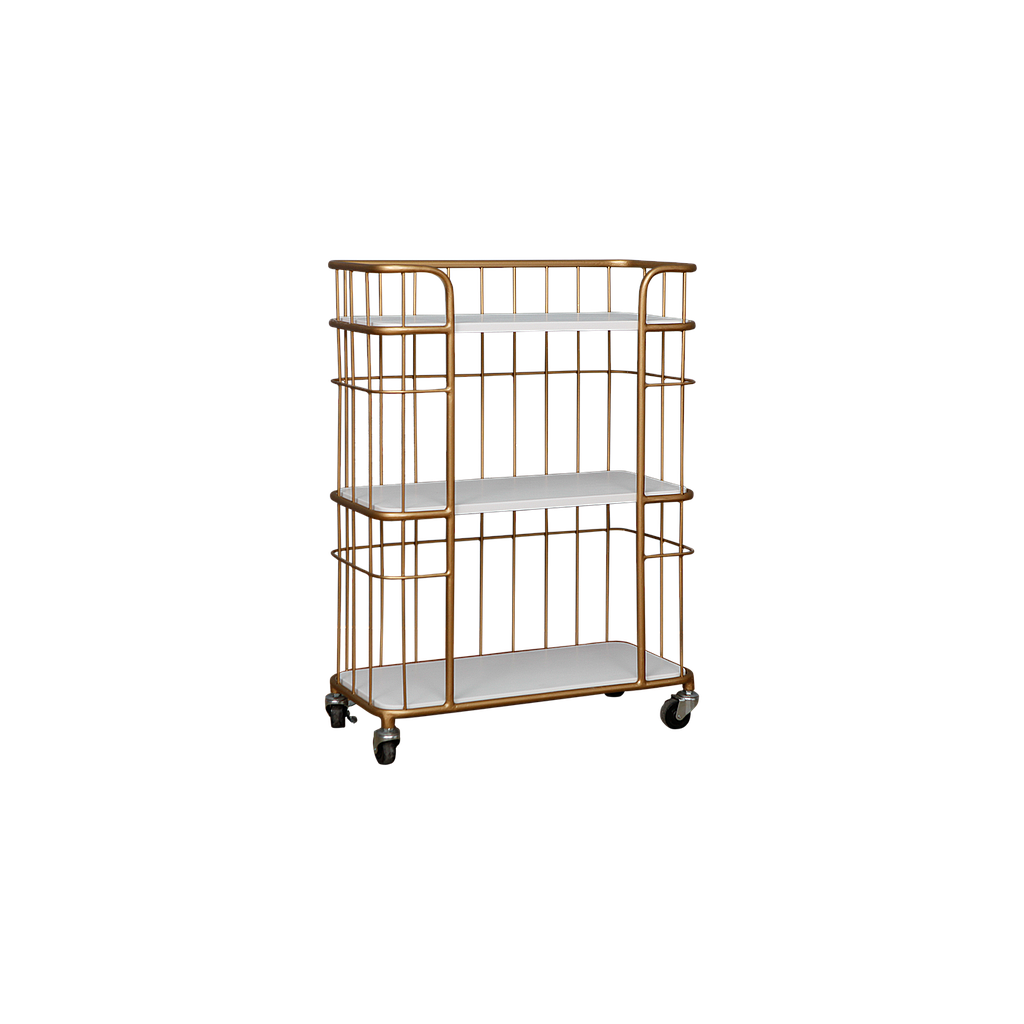 KEANE - Shelf L60 x H82 - Gold and White