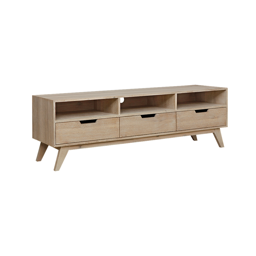OSLO - TV stand L160 - Whitened acacia