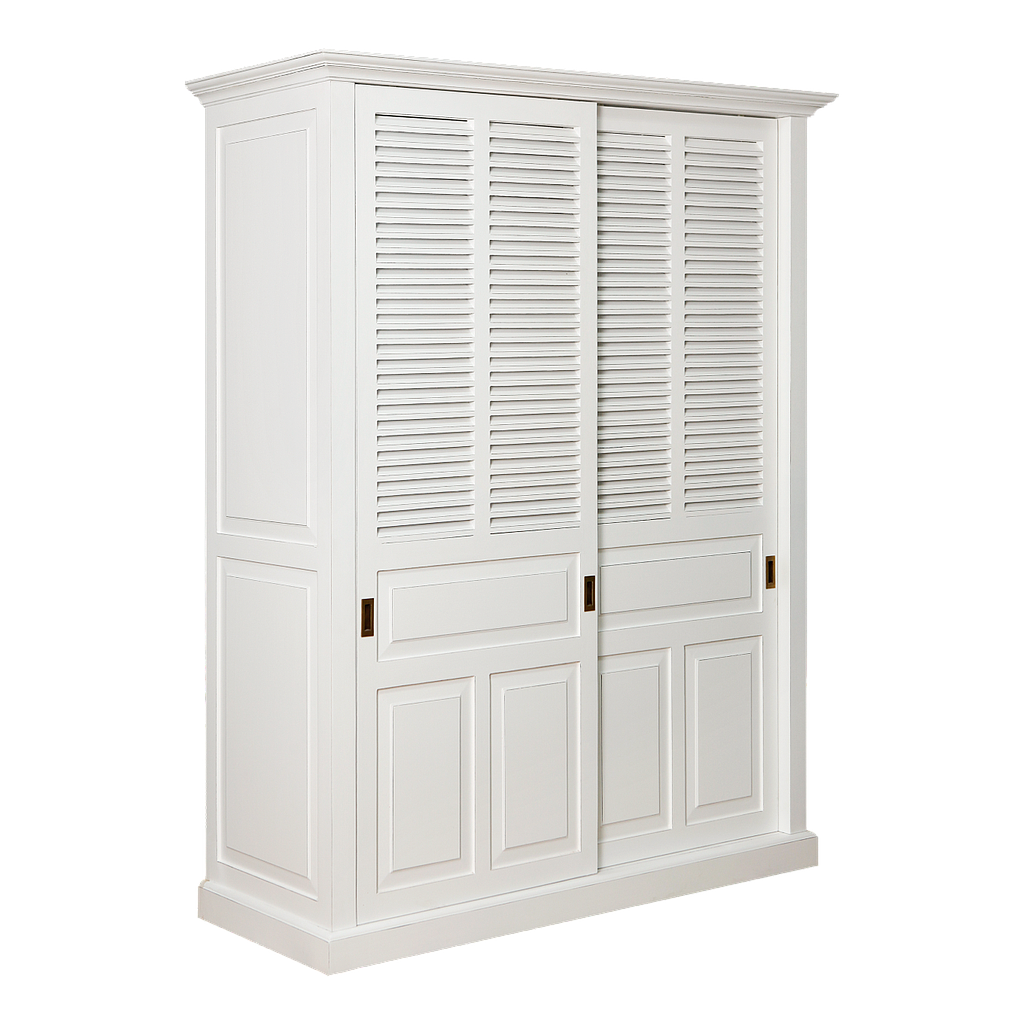 MERRYL - Wardrobe L160 x H200 / Slidding doors - Brocante white
