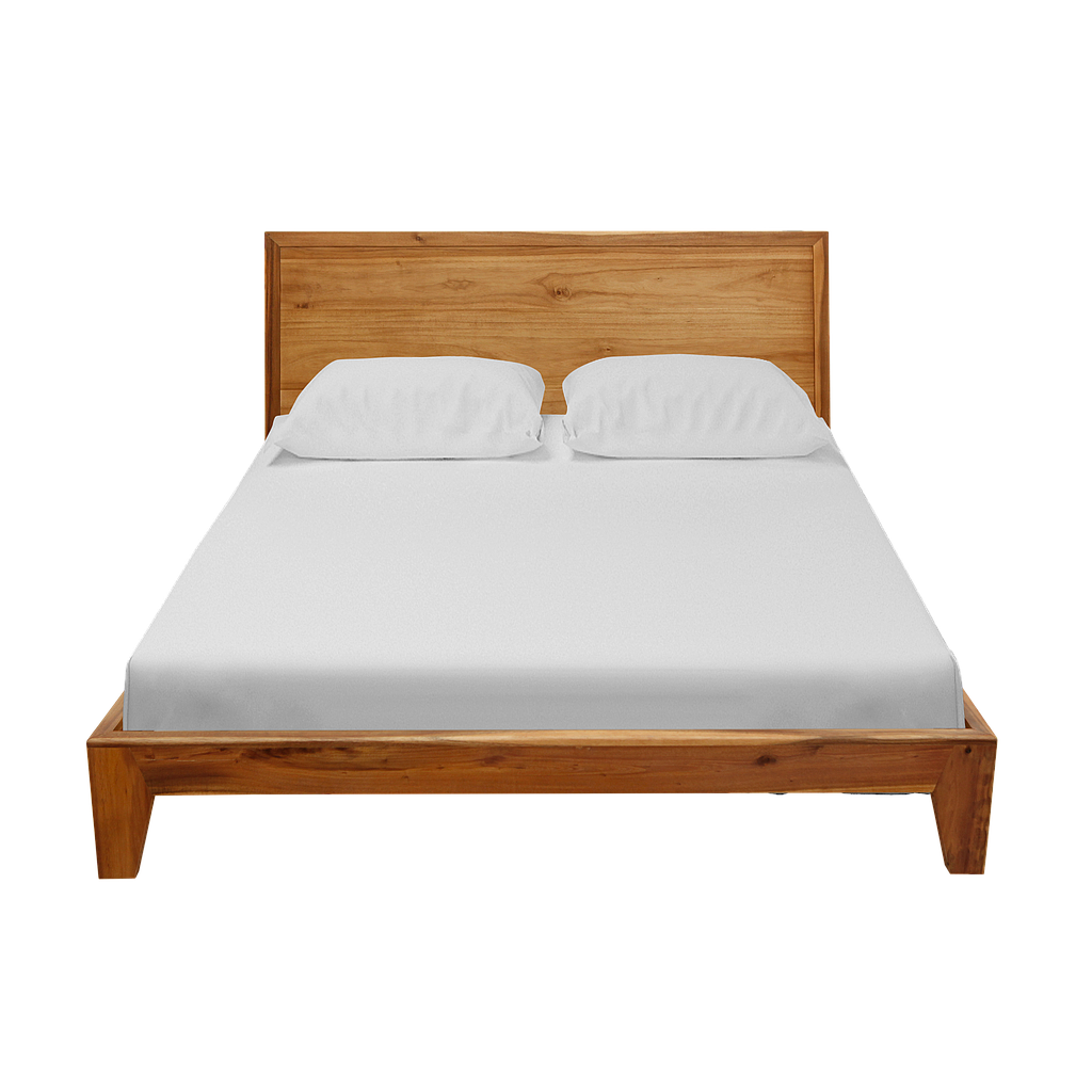 KELSEY - Double size bed 140x200 - Natural acacia