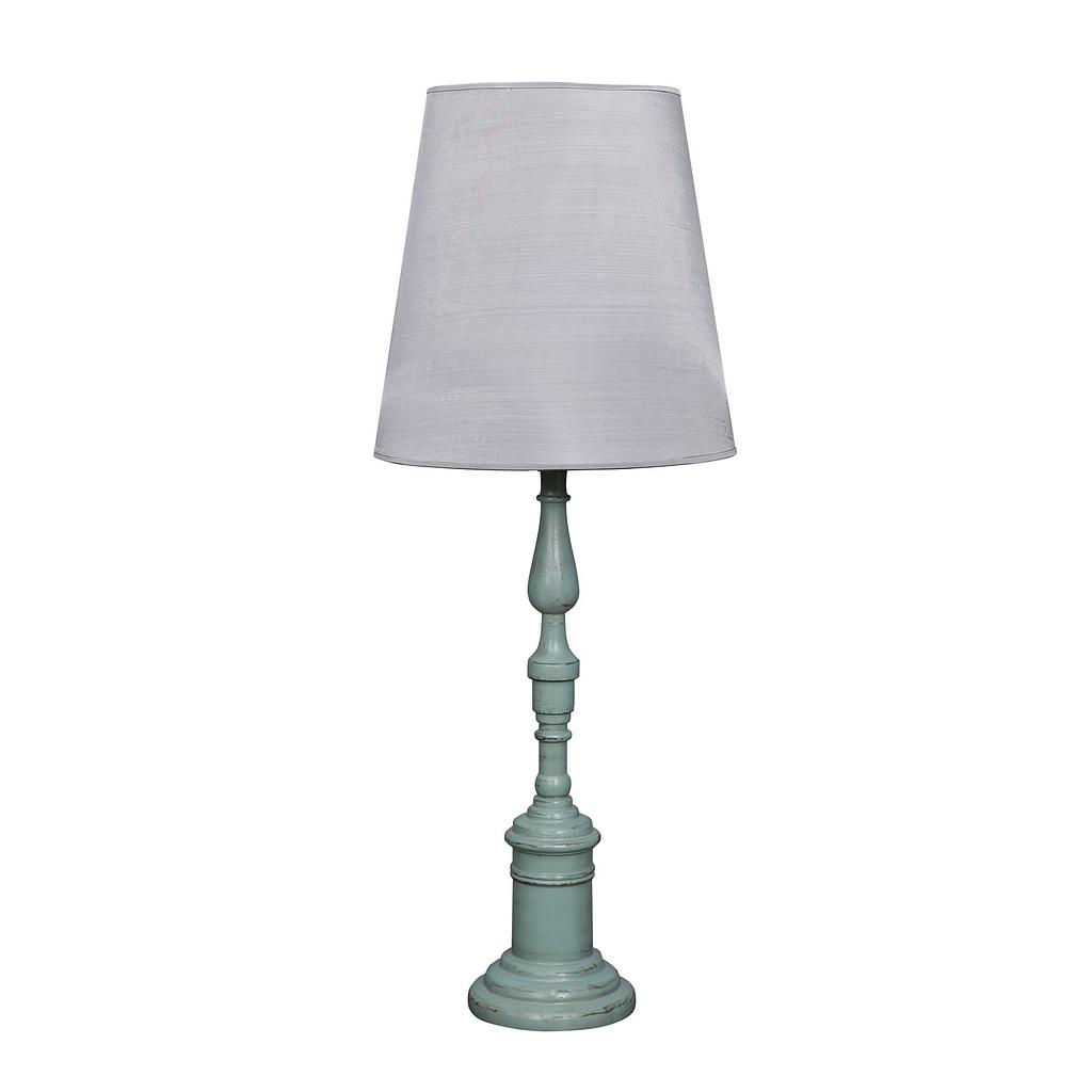 SIBELLE - Wooden lamp H78 - Shabby mint