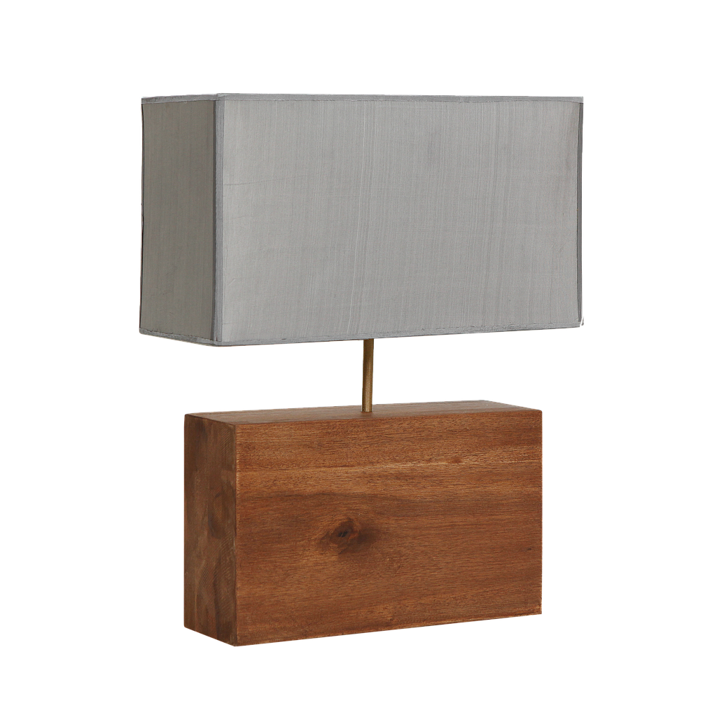 ELIAS - Wooden table lamp H44 - Washed antic
