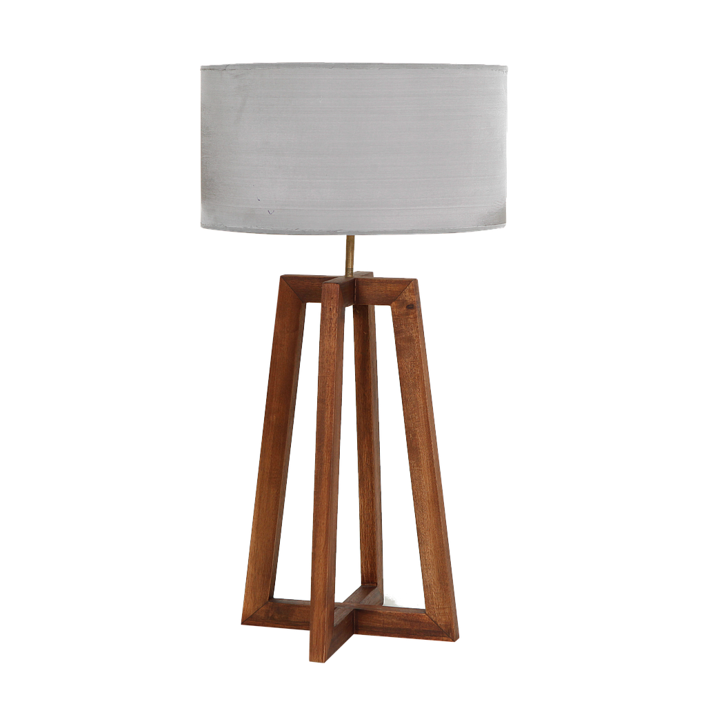 LORIS - Wooden table lamp H72 - Washed antic