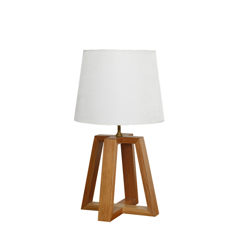AMSTERDAM - Wooden table lamp H51 - Natural oak wood