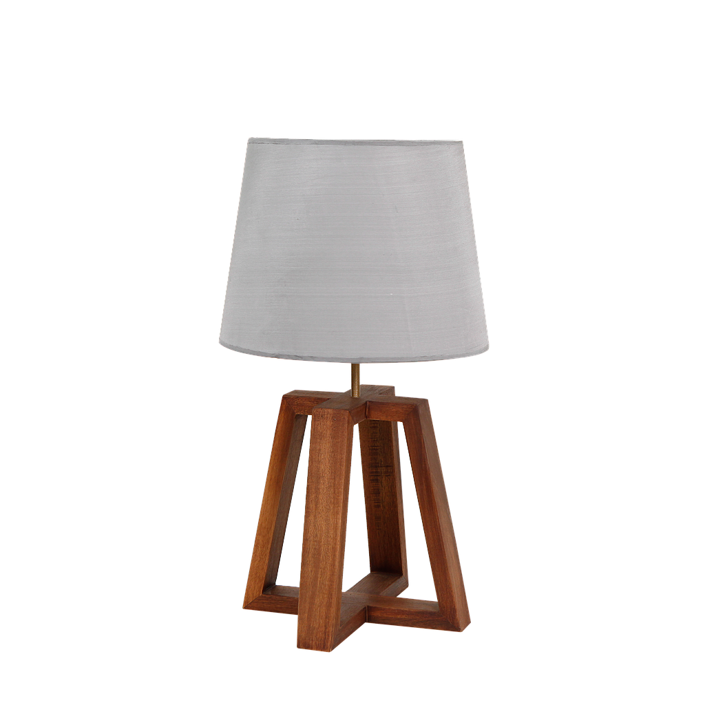 AMSTERDAM - Wooden table lamp H51 - Washed antic