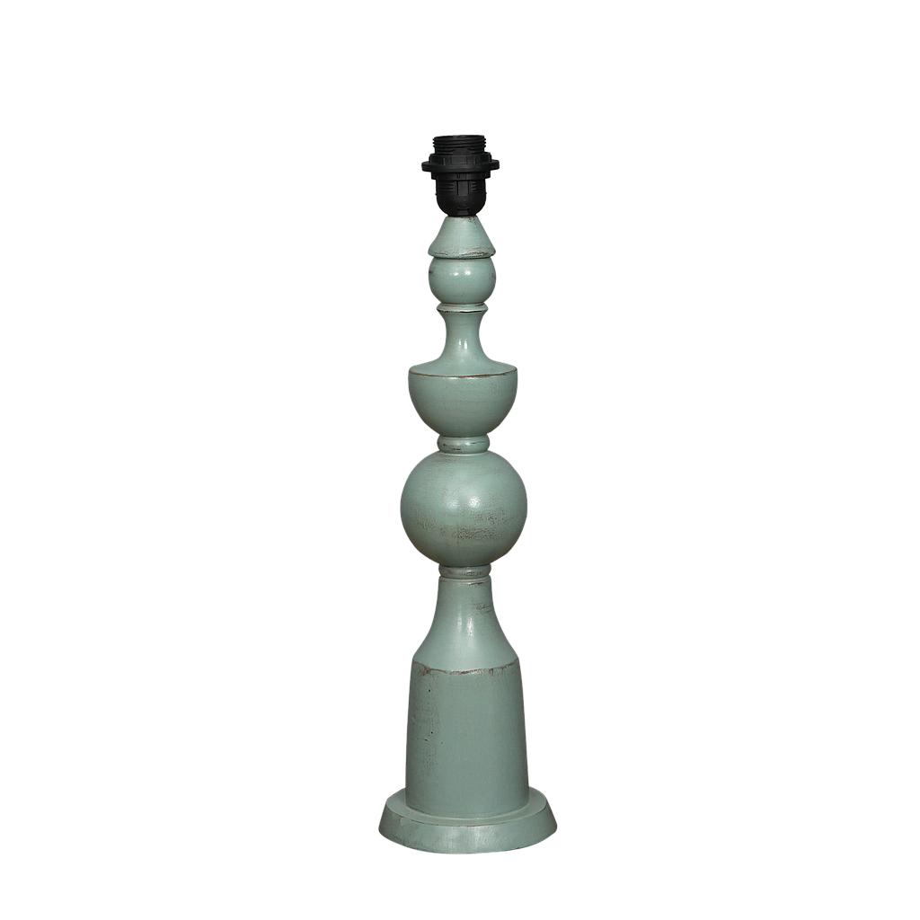 ALINE - Wooden lamp stand H46 - Shabby mint
