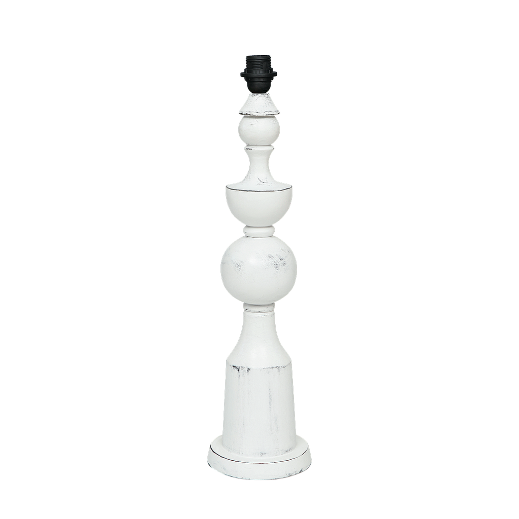 ALINE - Wooden lamp stand H71 - Shabby white