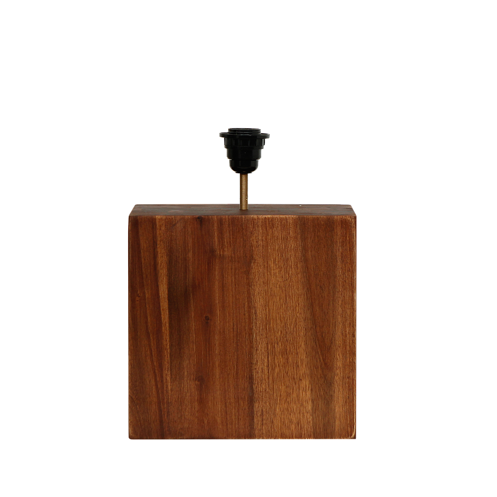 JAKOB - Solid wood table lamp H25 - Washed antic