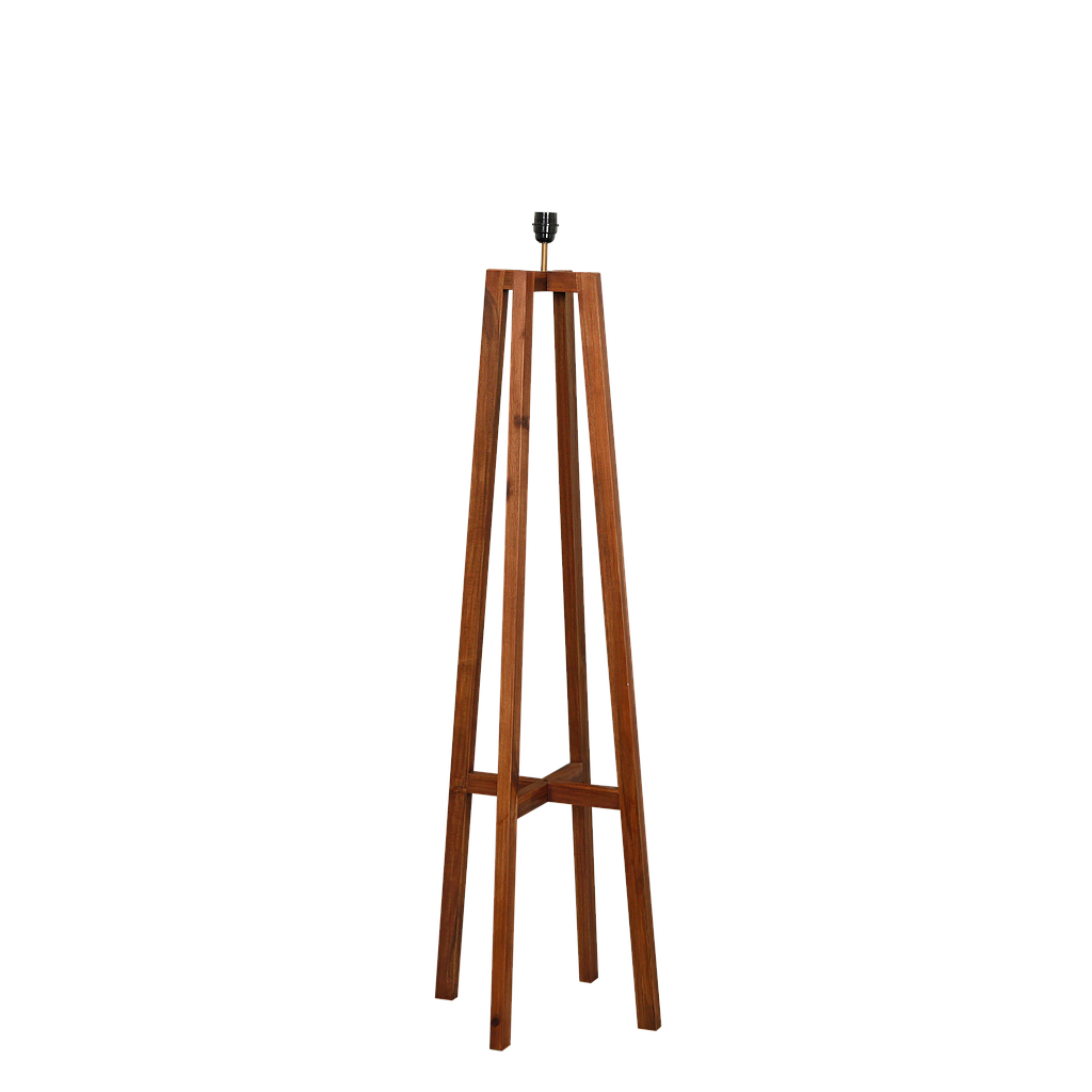 COPENHAGEN - Wooden floor lamp stand H135 - Washed antic